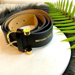 Michael Kors Genuine Leather Gold Belt XL